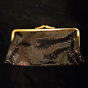 Vintage Whiting and Davis Black Coin Purse/Wallet